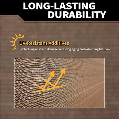 90% Sun Shade Cloth for Garden 6x8Ft UV Resistant Mesh Tarp,Mocha - color: Mocha, size: 6' x 8'-Finished Size