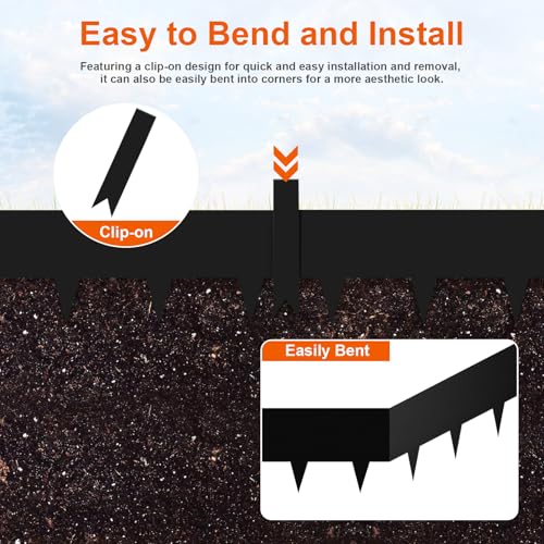 10 Pack Metal Edging for Landscaping, 40" L × 7.5" H Garden Edging - color: Black, size: 7.5 Inch