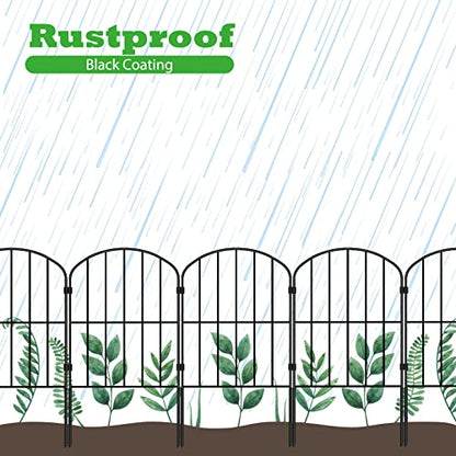 Decorative Garden Fence Fencing, 27ft (L) x 24in (H) Animal Barrier for Dog - size: 27' (L) x 24'' (H)