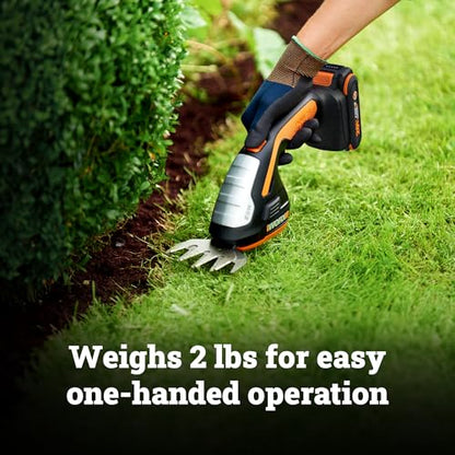 WORX Cordless Grass Shear & Shrub Trimmer, 20V with Extension Pole, WG801.4 - style: 8" 20V Shrubber Trimmer w/4" Grass Shear/(1)2.0Ah Battery