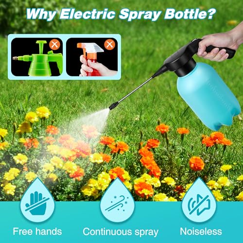 0.5 Gallon Electric Spray Bottle Plant Mister Blue Style - style: Blue Style