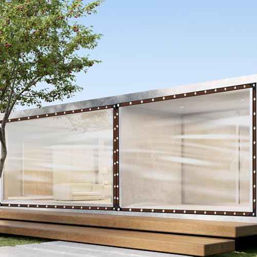 13x16FT Heavy Duty Clear Waterproof Tarp,Outdoor Garden Rainproof Covering - size: 13 x 16 FT