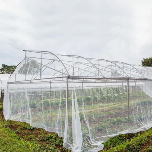 12 x 33 ft Garden Mesh Netting Insect Mosquito Net, White, 1 Pcs - size: 12 x 33 ft