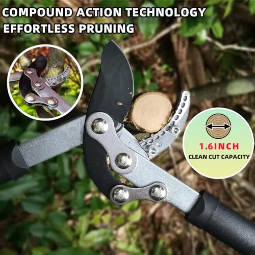 YRTSH Loppers Hedge Clippers & Pruners Combo Set 3-Piece Hedge Shears