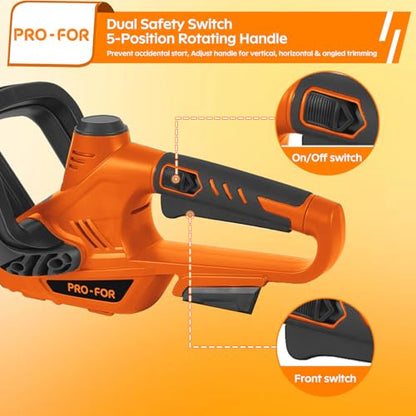 Cordless Hedge Trimmer Compatible with DEWALT 20V MAX, Tool Only