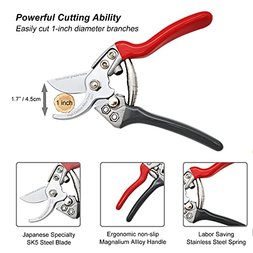 TONMA 7.5" Garden Scissors, Made in Japan, Pruning Shears & Clippers, TP-3 - size: 7.5 inches