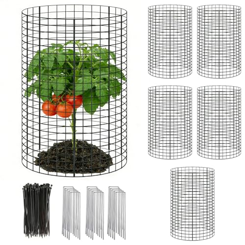 5 Pack Plant Protector from Animals, 24x12 Inches Wire Plant Protector, Plant Cages to Keep Animals Out - size: 5 Pack, 12"x24"