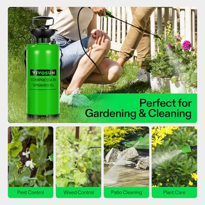 VIVOSUN 2-Gallon Pump Pressure Sprayer - color: Green, size: 2.1 Gallons