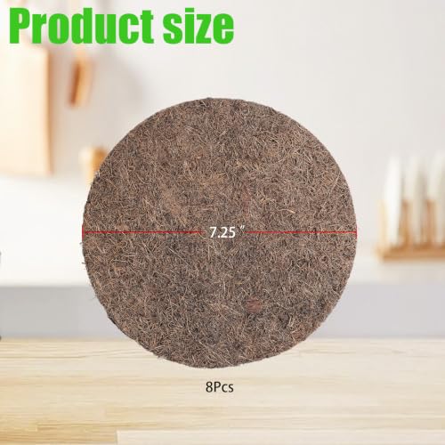8Pcs 7.25" Activated Charcoal Filter Replacement for Kitchen Compost Bins