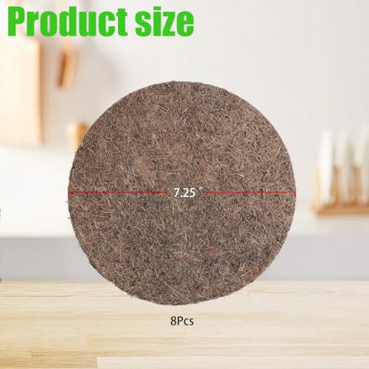 8Pcs 7.25" Activated Charcoal Filter Replacement for Kitchen Compost Bins