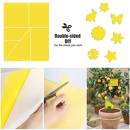 60 Pack Yellow Sticky Traps for Gnats, Fruit Fly Traps for Indoors Plants - size: 60Packs