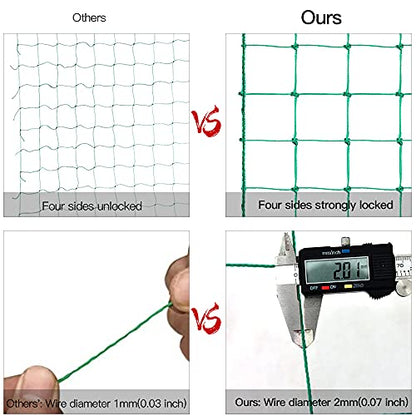 Trellis Netting, PDGROW Climbing Plant Support Net Garden Pea Bean Neting, Heavy-Duty PE Trellis Net for Cucumber, Tomato, Vegetables, Fruits, Sweet Pea Plants (6.6' x 16.4'Ft) - size: 6.6' x 16.4'