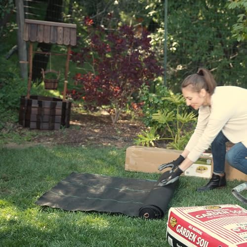 ECOgardener Premium Landscape Fabric, 4ft x 50ft Pro Garden Weed Barrier - Durable & Heavy Duty Weed Block Gardening Mat, Easy Setup - size: 5oz - 4ft x 50ft