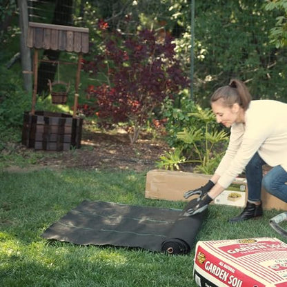 ECOgardener Premium Landscape Fabric, 4ft x 50ft Pro Garden Weed Barrier - Durable & Heavy Duty Weed Block Gardening Mat, Easy Setup - size: 5oz - 4ft x 50ft