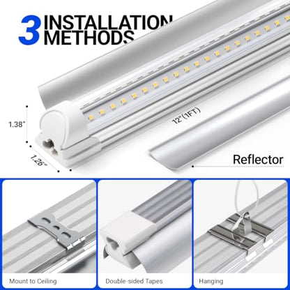 Barrina T8 1FT Grow Light, 5000K Full Spectrum LED Grow Light Strip, 6 Pack - size: 1FT