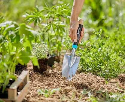 Gardena Ecoline Hand Trowel: for Planting and repotting, Ergonomic Handle, Protected Against Corrosion, Made from Recycled Materials (17700-20) - style: EcoLine Hand Trowel