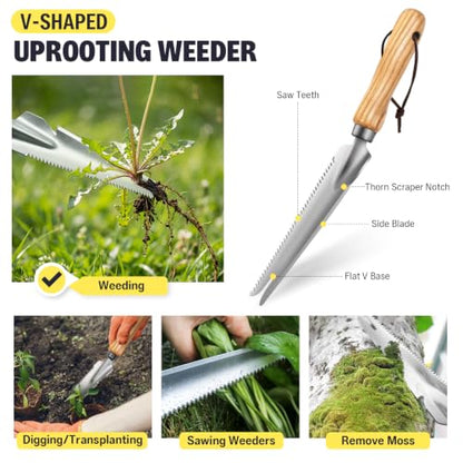 3 Pack Garden Weeding Tool Set, Crack & Crevice Weeder