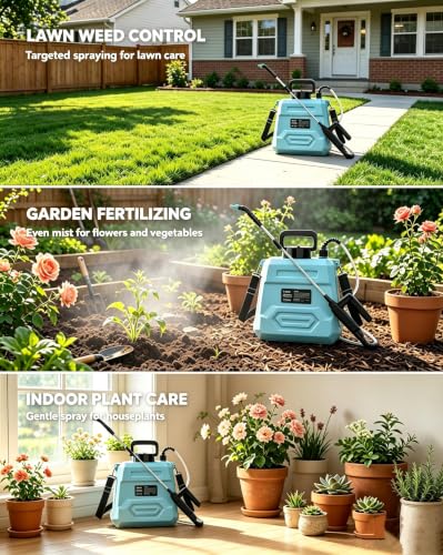 Weed Sprayer 2 Gallon, Electric Weed Sprayer 7.4V Powerful Battery