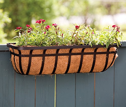 Panacea Products, Flat Iron Series Window/Deck Planter, Black