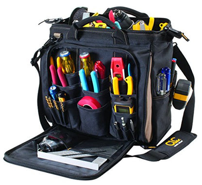 Custom Leathercraft1537 Multi-Compartment Tool Carrier, 30 Pocket, 13 In.