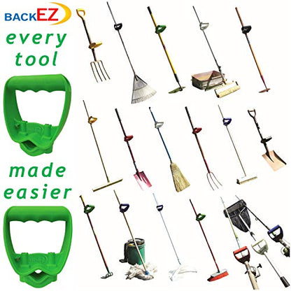 Back-Saving Tool Handle Attachment, EVR-Grip Upgrade, Labor-Saving Ergonomic Shovel Add-on Handle Green - color: Green