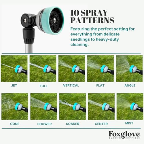 Foxglove 18” Watering Wand with Swivel Head & Adjustable Spray Patterns