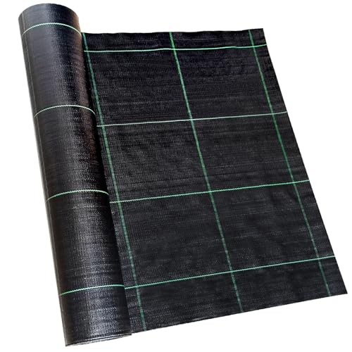 4ft x 100ft Landscape Fabric -Heavy Duty Weed Barrier Fabric for Landscaping, Weed Blocker Cloth,Geotextile Fabric for Garden, Driveway & Ground Cover, Garden Weed Mats,Grid Design - size: 4ft x 100ft