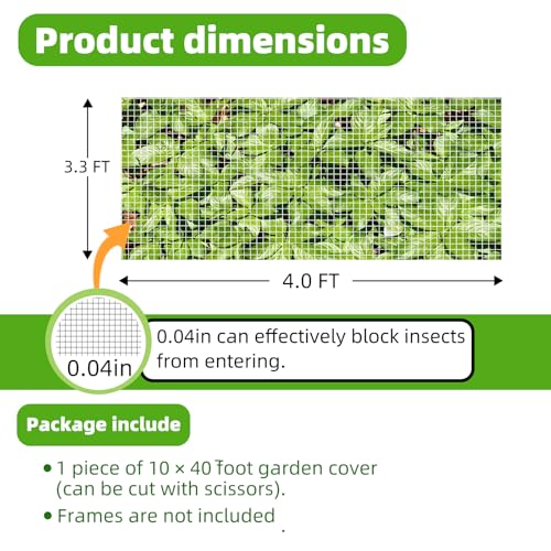 4 Pack Garden Netting Pest Barrier with Drawstring - White Breathable Mesh Insect Protection Cover for Tomatoes, Vegetables, Blueberry Bushes (3.3Ft X 4Ft) - size: 3.3 x 4FT x 4Pcs