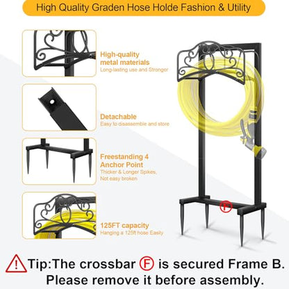 Hose Holder,100ft Capacity Garden Hose holder,Butterfly Style - style: Butterfly-style