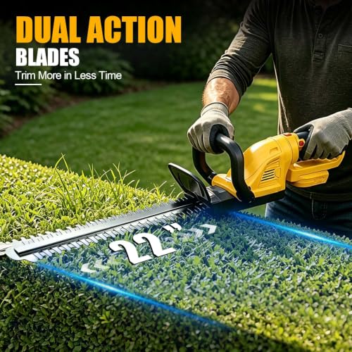 22" Hedge Trimmer Cordless Compatible with Dewalt 20V MAX Battery