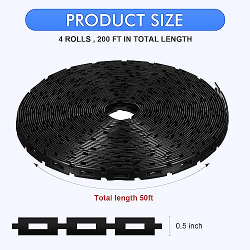 Wesiti 200 Ft Plastic Chain Lock Tree Tie, 1/2 Inch Wide Adjustable - size: 200 ft