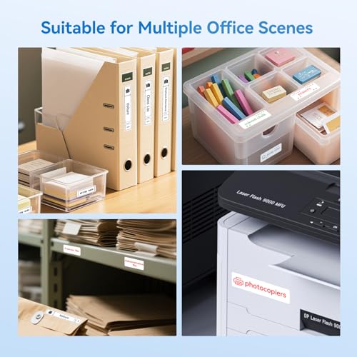 NIIMBOT Thermal Transfer Labels 0.52''x1.38'', Only for B18/N1 Label Maker - color: 0.51''×1.38''-luminous
