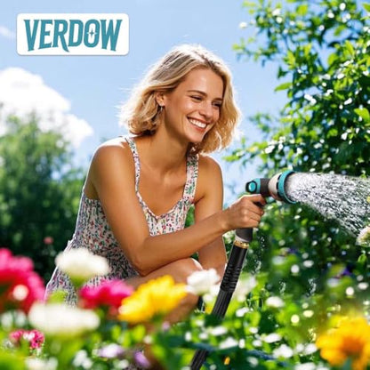 Garden Hose 25FT Lightweight Kink-Free Thick Grip Outdoor - color: Black, size: 25FT