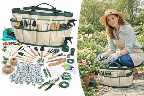 Vegetable Garden Accessories, 34-Piece Stainless Steel Garden Tool Set