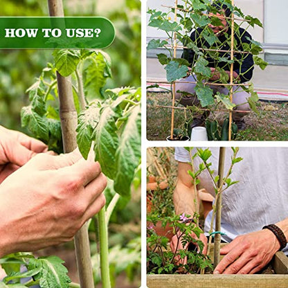 Jollybower 25pcs 1/2" D Thicker Heavy Duty Bamboo Stakes, 4FT Plant Stakes, Natural Garden Stakes for Tomato, Bean, Flowers,Trees Potted and Climbing Plant Support - size: 4Ft, Pack of 25