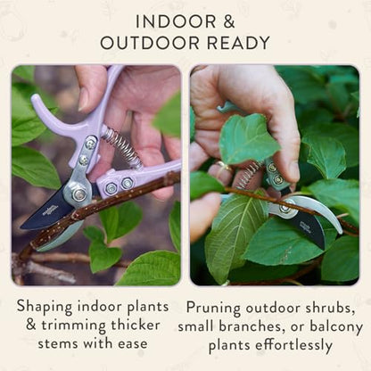 Modern Sprout Bypass Hand Pruners - Scissors - Gardening Tools - Lavender - color: Lavender
