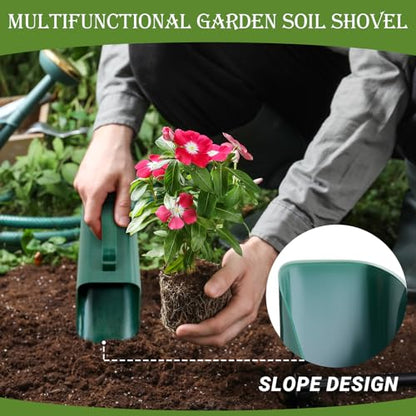 3 Pack Large Soil Scoop Plastic Garden Tool with Sifting Holes