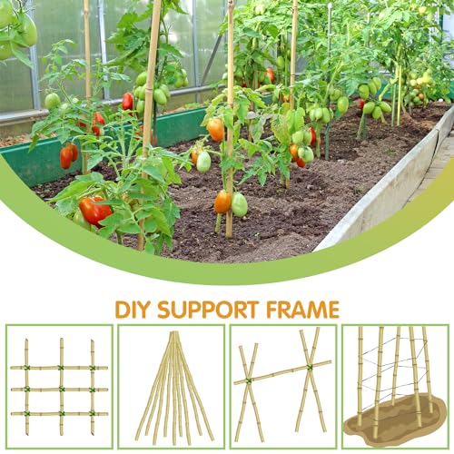 GAGINANG Natural Bamboo Garden Stakes, 4FT Trellis Plant Support 25Pcs - size: 4Ft,Pack of 25