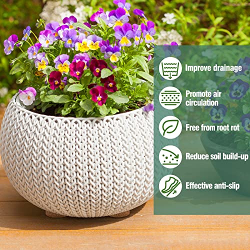 60Pcs 2" Dia Invisible Non-Slip Cork Pot Feet for Outdoor Planters Drainage - style: 60 pcs