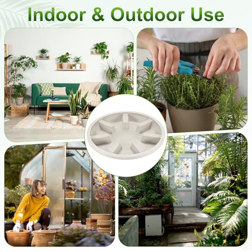 M METERXITY 2-Pack Plant Saucer, 10.04 Inch/25.5 cm Plastic Plant Trays Thicker for Pots/Indoor/Outdoor/Water Drainage and Protection, Flowerpot Drip Tray [Mocha] - color: Mocha