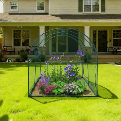 VEVOR Crop Cage, 8.1 x 3.9 x 3.9 ft Plant Protection Tent with Zippered Door, Wind-Resistant Tall Crop Cage, Easy to Install, Outdoor Raised Bed Cover with Frame, Plant Netting for Garden Patio Lawn - style: 8.1 x 3.9 x 3.9Ft-Arch