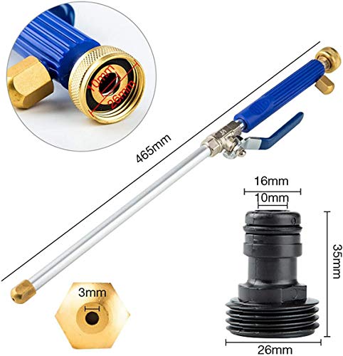 High Pressure Power Washer Wand with Flexible Hose Nozzle, 39'' - color: Blue-Extend