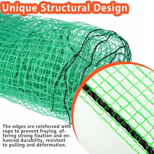 POYEE 5x65ft Garden Fence Temporary Fence, Plastic Mesh Fence Safety Fence - color: Green, size: 5x65ft