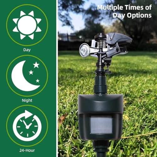 Motion Activated Sprinkler Day/Night Detection Modes Repellent Detector - size: New 1 unit[no solar panel]