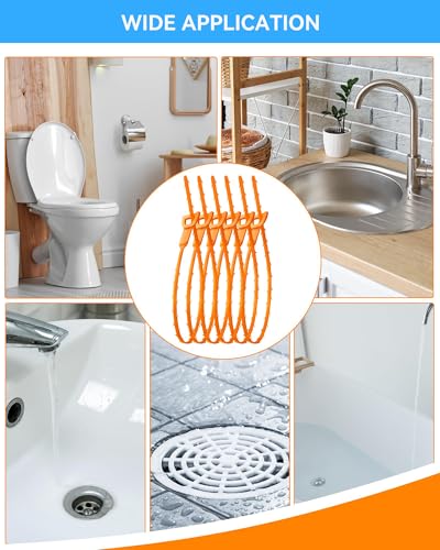 20 Inch 6 Pack Drain Clog Remover - Flexible Drain Snake - style: 20 IN