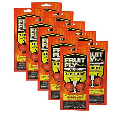 Fruit Fly BarPro – 4 Month Protection Against Flies, Cockroaches, Mosquitos & Other Pests – Portable for Indoor & Outdoor Use - size: 10 Pack