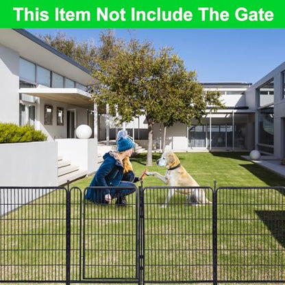 Garden Fencing 48 inch High, 8 Panels Total 17.7Ft(L). Garden Fence Border, Flower Bed Fencing, Dog Fences for The Yard, Dog Digging Fence Barrier (No Gate) - size: 48''(H)-8panels-17.7ft(L) no door