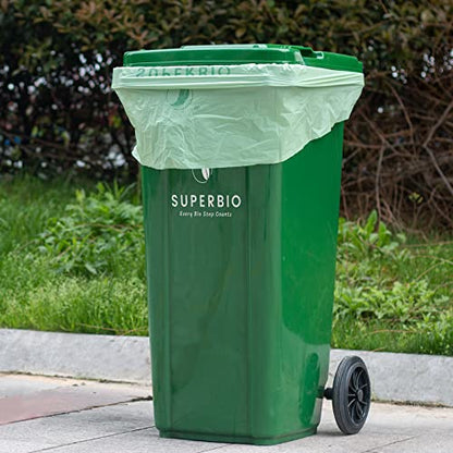 SUPERBIO 33 Gallon Compostable Yard Waste Bags, 40 Count - style: 33 gallon, 40 count