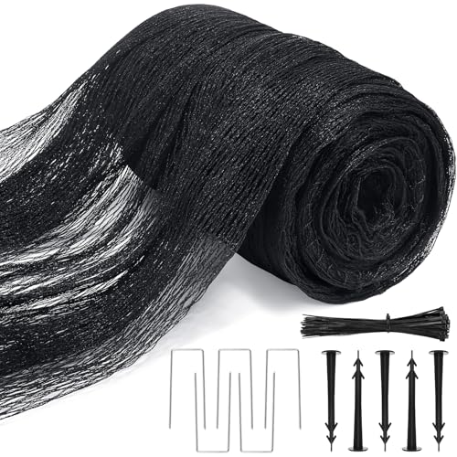 Bird Netting for Garden,8 X 65 Ft Reusable Protective Garden Netting Cover for Plants Fruit Trees Vegetables, 5/8in Mesh Heavy Duty Poultry Fence Animal Barrier with Ties and Staples - size: 8 X 65 Ft