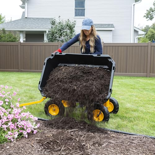 CAT 7 cu ft Dual Side Dump Cart with 1200lbs Load Capacity